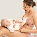 Women's Lace Nursing Bralette Cream Coffee