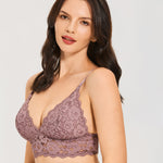 Women's Lace Nursing Bralette Rose Brown