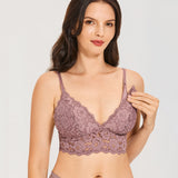 Women's Lace Nursing Bralette Rose Brown