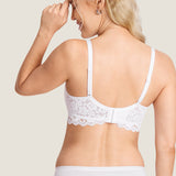 Women's Supportive Lace Nursing Bralette Snow White