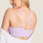 Women's Ribbed Scoop Nursing Bralette Black 2