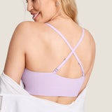Women's Ribbed Scoop Nursing Bralette Black 2