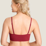 Women's Ribbed Scoop Nursing Bralette Moonlight Blue