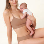 Women's Ribbed Scoop Nursing Bralette Candy Pink