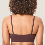 Women's Ribbed Scoop Nursing Bralette Grapefruit Orange 2