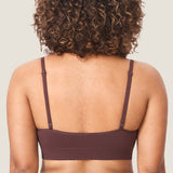 Women's Ribbed Scoop Nursing Bralette Grapefruit Orange 2