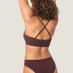 Women's Ribbed Scoop Nursing Bralette Grapefruit Orange 2