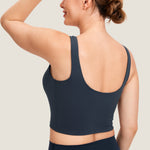 Women's V Neck Nursing Crop Tank Top Twilight Blue