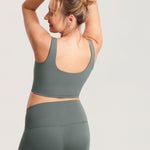 Women's V Neck Nursing Crop Tank Top Lilac Air