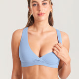 Women's Crossover Racerback Nursing Bra Moonlight Blue