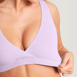 Women's Crossover Racerback Nursing Bra Warm Beige
