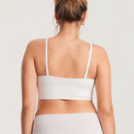 Women's Ribbed V Neck Nursing Bralette Iceland White @model_info:MOM5