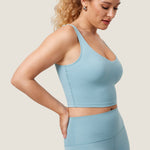 Women's V Neck Nursing Crop Tank Top Iceland White