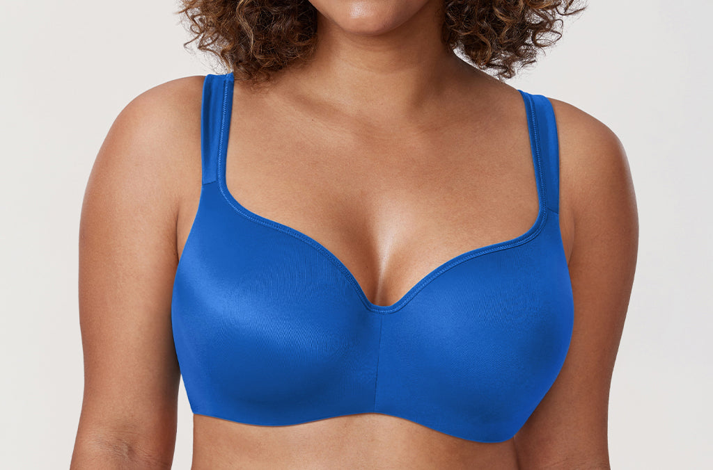 Women's Seamless Underwire Bra Sparkle Blue
