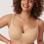 Women's Seamless Underwire Bra Warm Beige