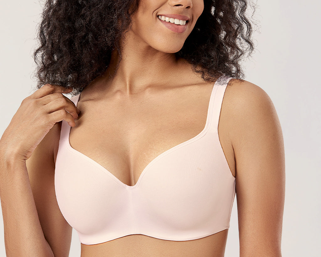 Women's Seamless Underwire Bra Rose White