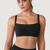 Women's Hugcurve Adjustable Square Workout Bra Black