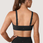 Women's Hugcurve Adjustable Square Workout Bra Black