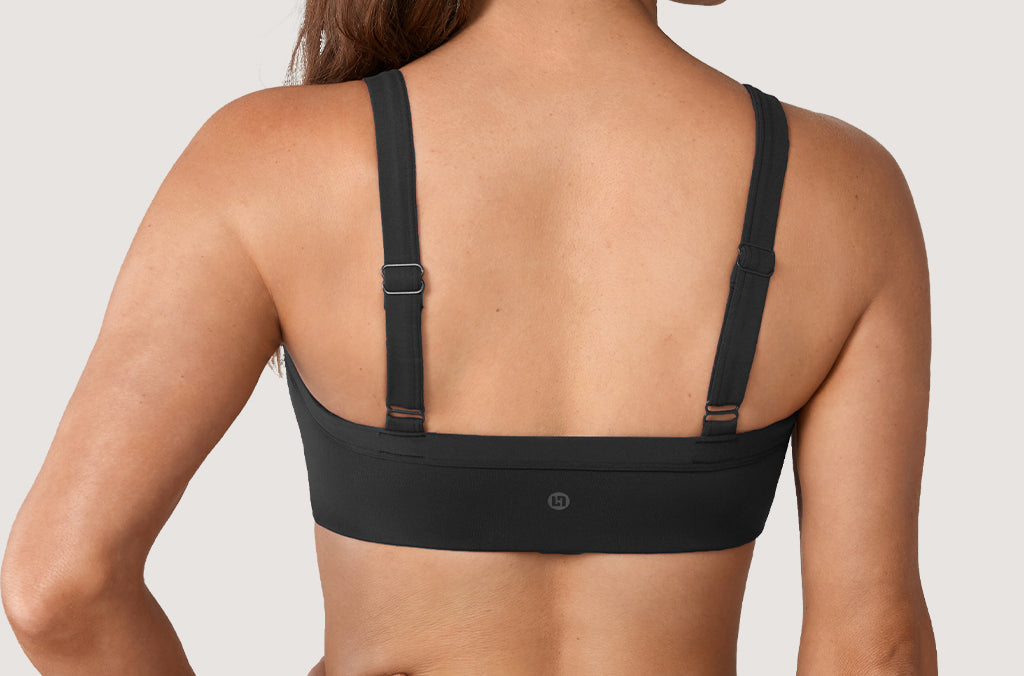 Women's Hugcurve Adjustable Square Workout Bra Black