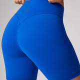 Women's Hugcurve No Front Seam Biker Shorts 6" Lightning Blue