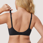 Women's T-shirt Push Up Bra Black