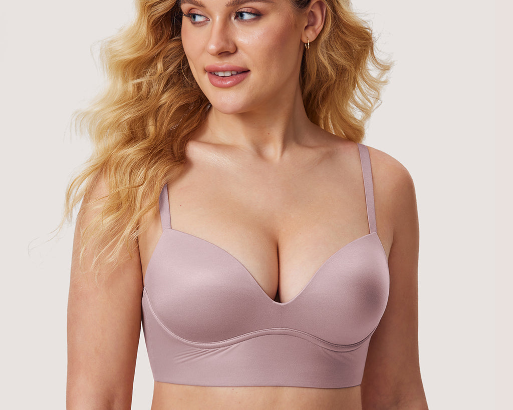 Women's T-shirt Push Up Bra Sea Fog
