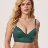 Women's T-shirt Push Up Bra Midnight Emerald