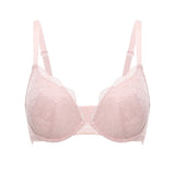 Women's Lacy Plunge Push Up Bra Gentle Rose
