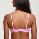 Women's Romantic Lace Plunge Bra Candy Pink