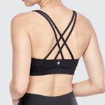CRZ YOGA Women's Cross Back Sports Bra Grey Sage