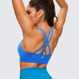 CRZ YOGA Women's Cross Back Sports Bra Arctic Plum