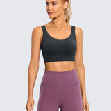 CRZ YOGA Women's U Back Sports Bra Melanite