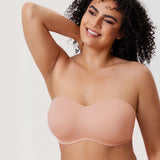 Women's Bandeau Strapless Bra Blush Beige