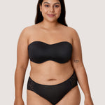 Women's Bandeau Strapless Bra Black
