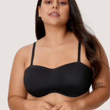 Women's Bandeau Strapless Bra Black