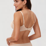 Women's Mesh Plunge Bra Beige