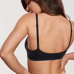 Women's Soft Triangle Bralette Black
