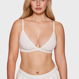Women's Soft Triangle Bralette Coconut White