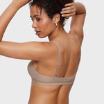 Women's Soft Triangle Bralette Rose Gray