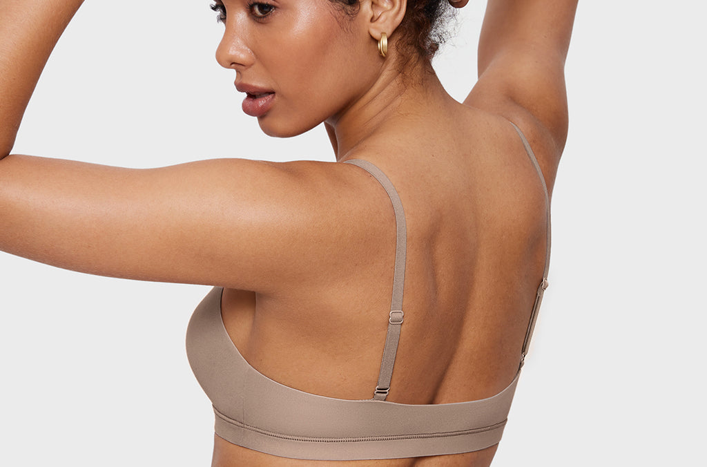 Women's Soft Triangle Bralette Rose Gray