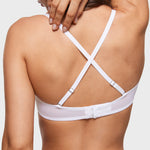 Women's Sheer Mesh Strapless Bra White