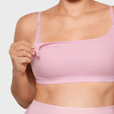Women's Inbarely® Soft Three Layer Nursing Bralette - Scoop Neck Sweet Pink @model_info:ES1