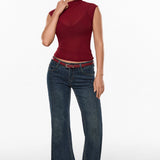 INLYRIC Cosnufy® Sheer Mesh Mock Neck Tank Top Andorra
