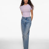 Women's Single Layer Basic Short Sleeve Top - Crew Neck Orchid Hush