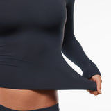 Women's Thermal Crewneck Long Sleeve Top Wheat Beige