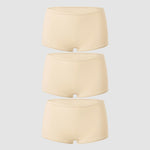 Women's Soft Mid Waist Boy Shorts 3 Pack Light Oatmeal (3pack)