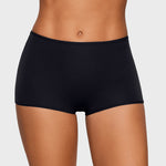 Women's Soft Mid Waist Boy Shorts 3 Pack Black 3pack
