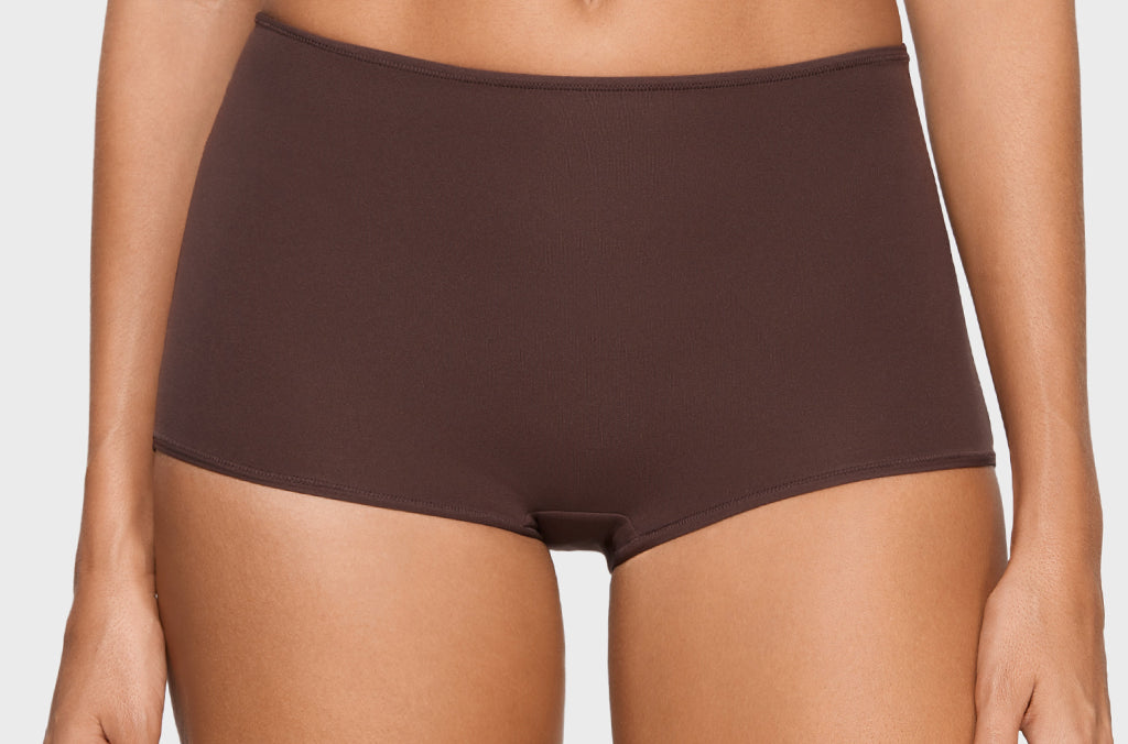 Women's Soft Mid Waist Boy Shorts 3 Pack Hazelnut (3pack)
