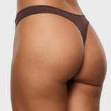 Women's V-shaped Low Rise Thongs 3 Pack Basic 6 (3pack)