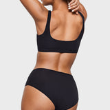 Women's Classic Mid Waist Full Briefs 3 Pack Black 3pack